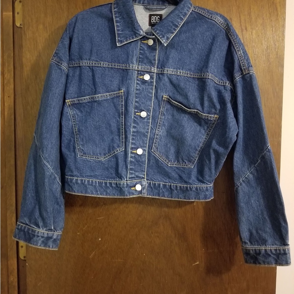 BDG Blue Cropped Jean Jacket Classic Style